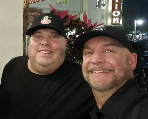 Dean Jackson (left) with Jeff Shamus (right)